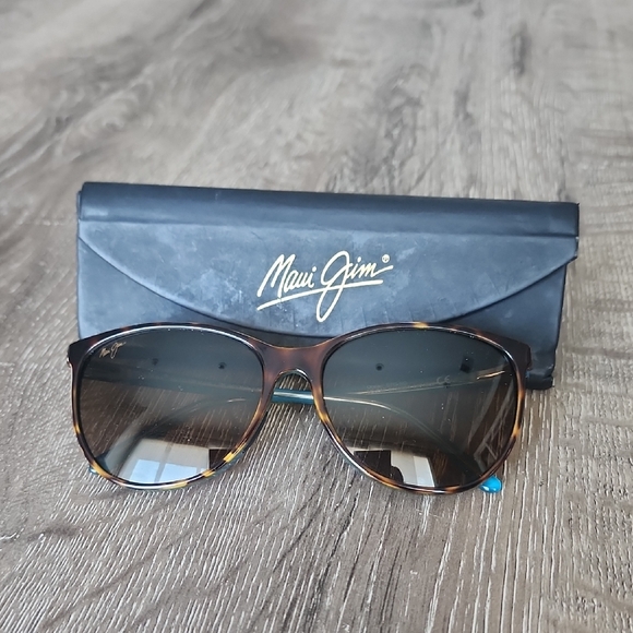 Maui Jim Accessories - Maui Jim Ocean STG SG Brown Tortoise Shell Cat Eye Polarized Sunglasses